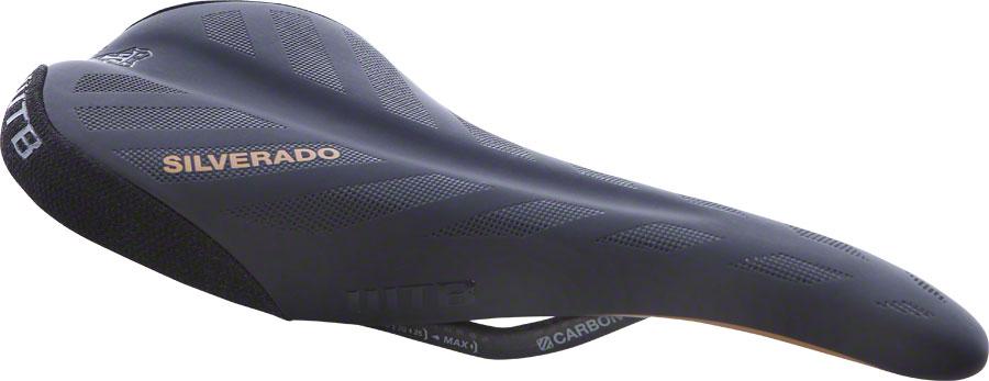 WTB Silverado Carbon Saddle: Carbon Rails, Black/Gold