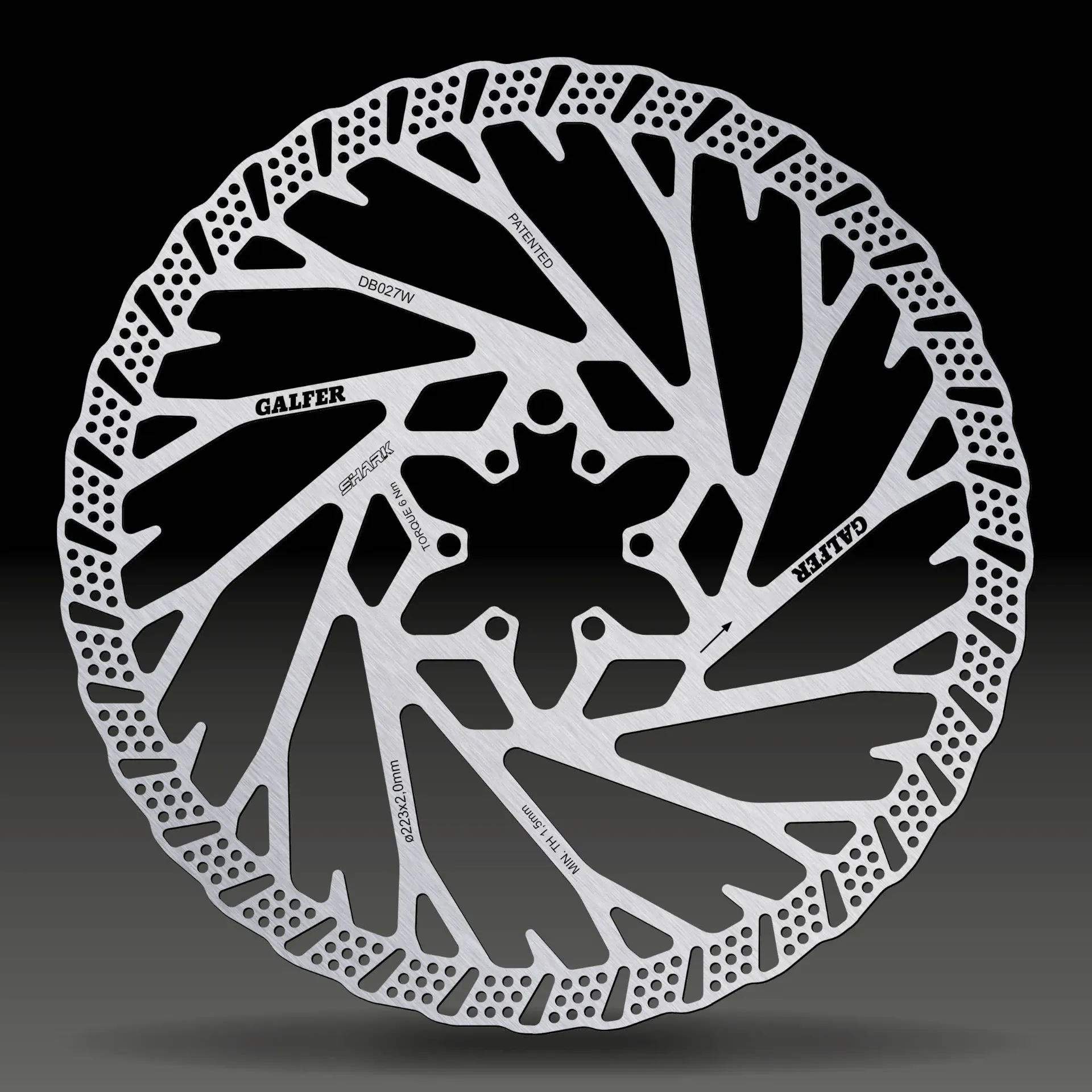 [DB027W] Disco freno Shark - 223x2 mm - 6 fori